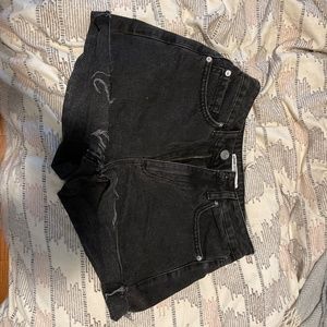 Black jean shorts